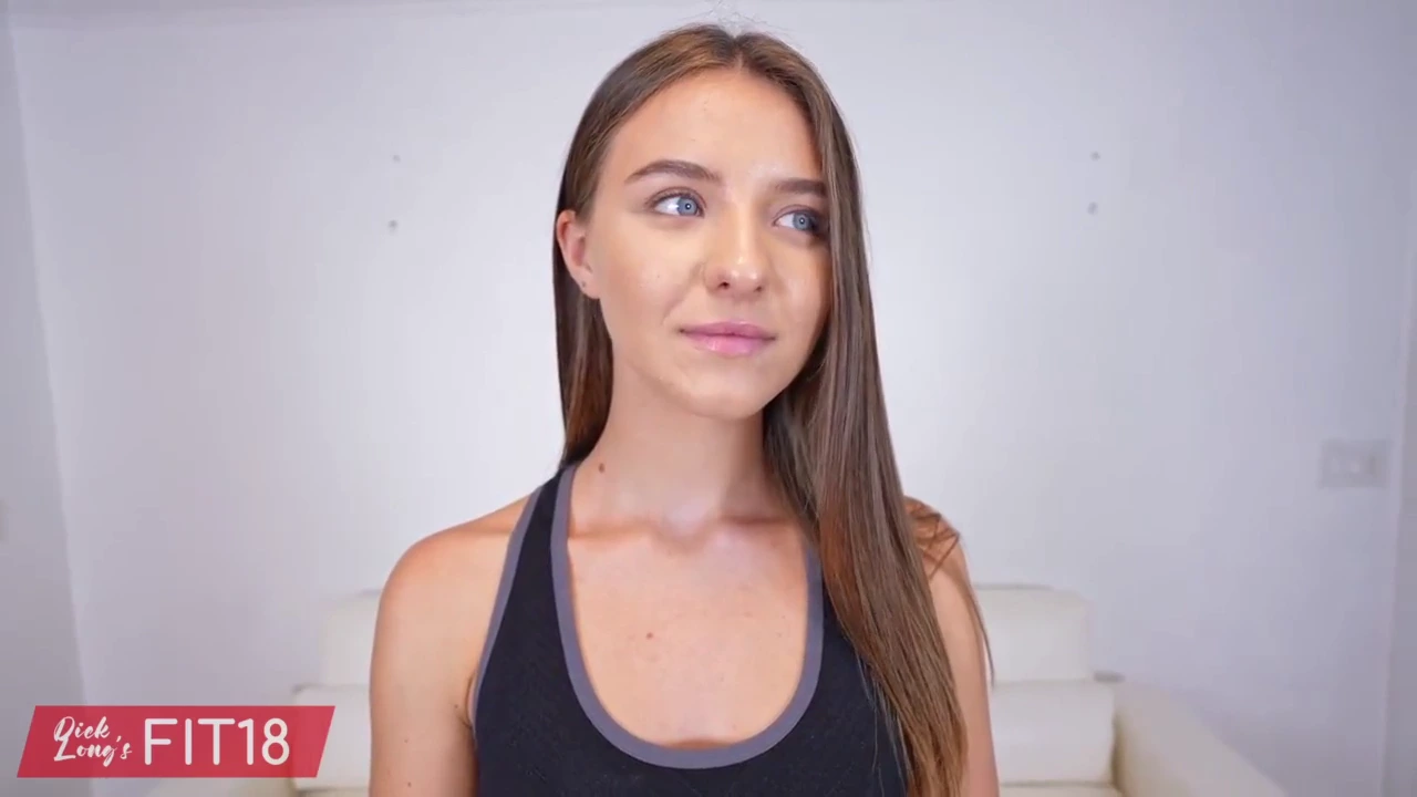 Sizzling 18-year-old Ukrainian refugee sissy Moore flaunts in yoga pants and gets intimate with an agent in stunning 60fps porn video