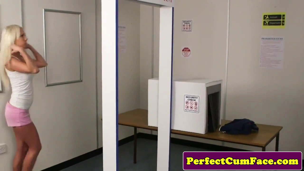 Airport facial with deepthroat and face fucking porn video